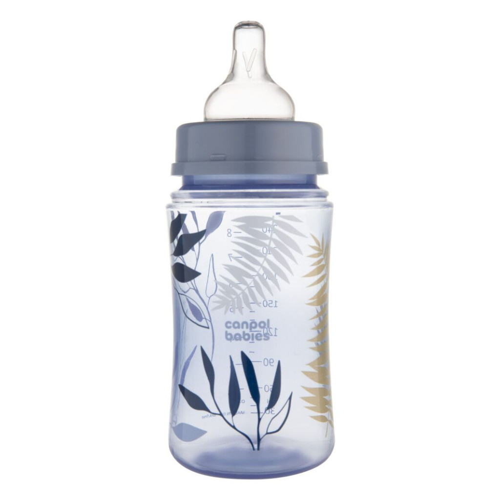 Пляшечка для годування Canpol babies Easystart GOLD 240 мл антикол. з широк, блакитна (35/240_blu)