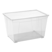Контейнер для зберігання DEA home Easy прямокутний на колесах Прозорий 80 л (20083)