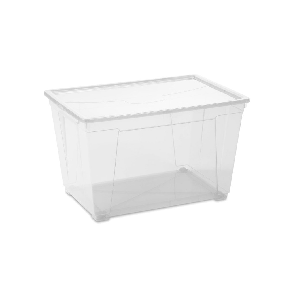 Контейнер для зберігання DEA home Easy прямокутний на колесах Прозорий 80 л (20083)