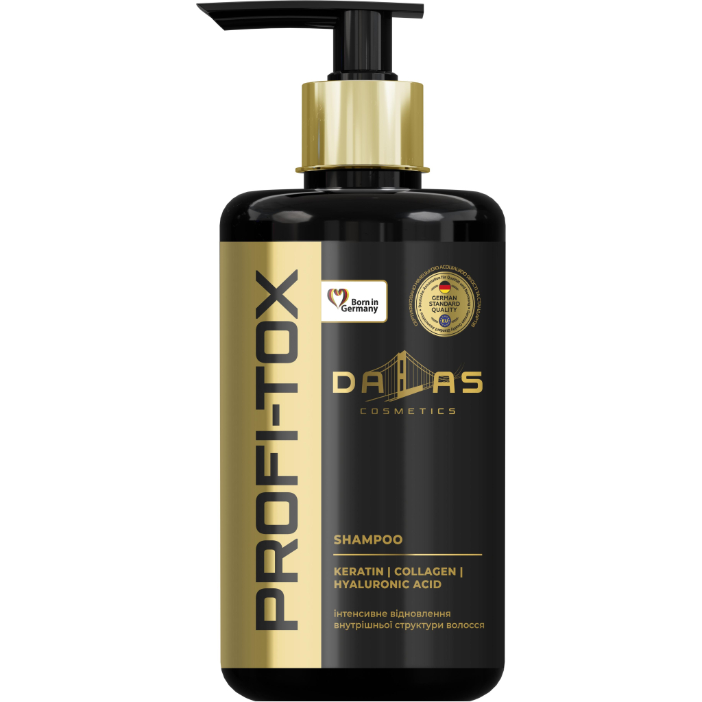 Шампунь Dalas Cosmetics Profi-Tox Shampoo З кератином, колагеном та гіалуроновою кислотою 1000 г (4823128000198)