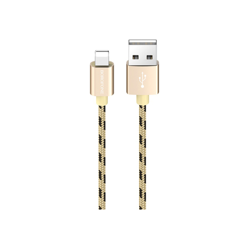 Дата кабель USB 2.0 AM to Lightning 1.0m 2.4A Gold BOROFONE (BX24LG)