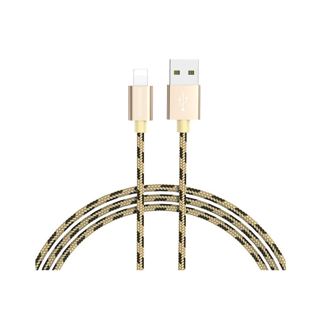 Дата кабель USB 2.0 AM to Lightning 1.0m 2.4A Gold BOROFONE (BX24LG)