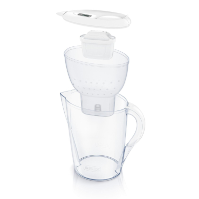 Фільтр-глечик Brita Marella Memo MXPro 2.4л (1.4л води) з фільтр-картриджем 3шт, білий (1052791)
