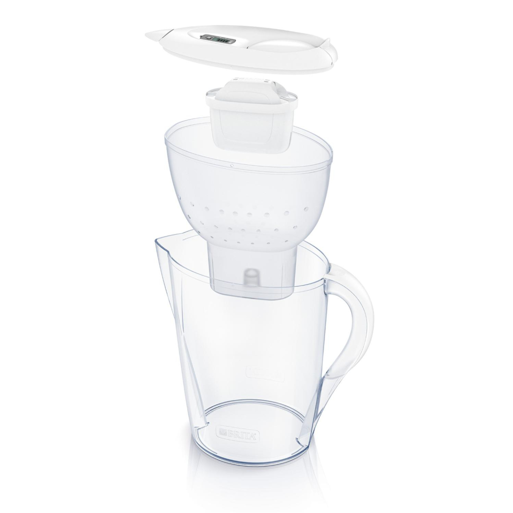 Фільтр-глечик Brita Marella Memo MXPro 2.4л (1.4л води) з фільтр-картриджем 3шт, білий (1052791)
