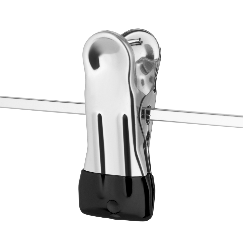 Плічка Ardesto Металеві з ПВХ покриттям З прищіпками Чорні 42 см 2 шт. (ARHC2802BC)