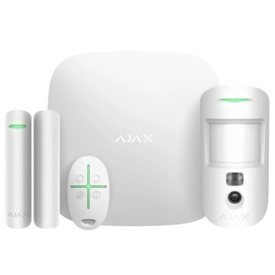Комплект охоронної сигналізації Ajax StarterKit Cam Plus HDR white