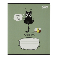 Notebook ZiBi CRAZY CAT 48 sheets, cell olive (ZB.1703-36)