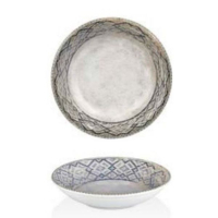 Plate By Bone series "Rug" 25 cm deep, 1300 ml (RUG-FL-25-CK)