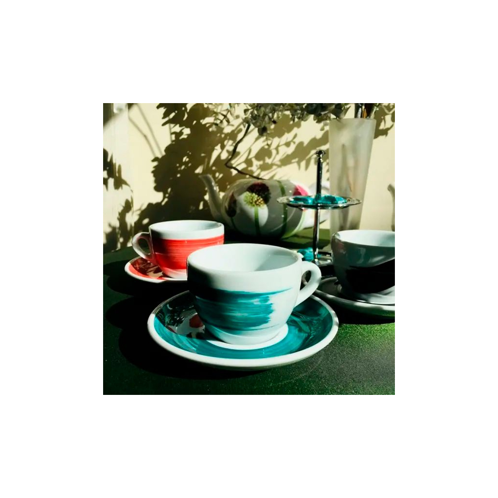 Блюдце Ancap серія Verona Millecolori 14,5 см Green Teal для серій "Verona/Torino/Bari/Palermo Millecolori Ha (34412)