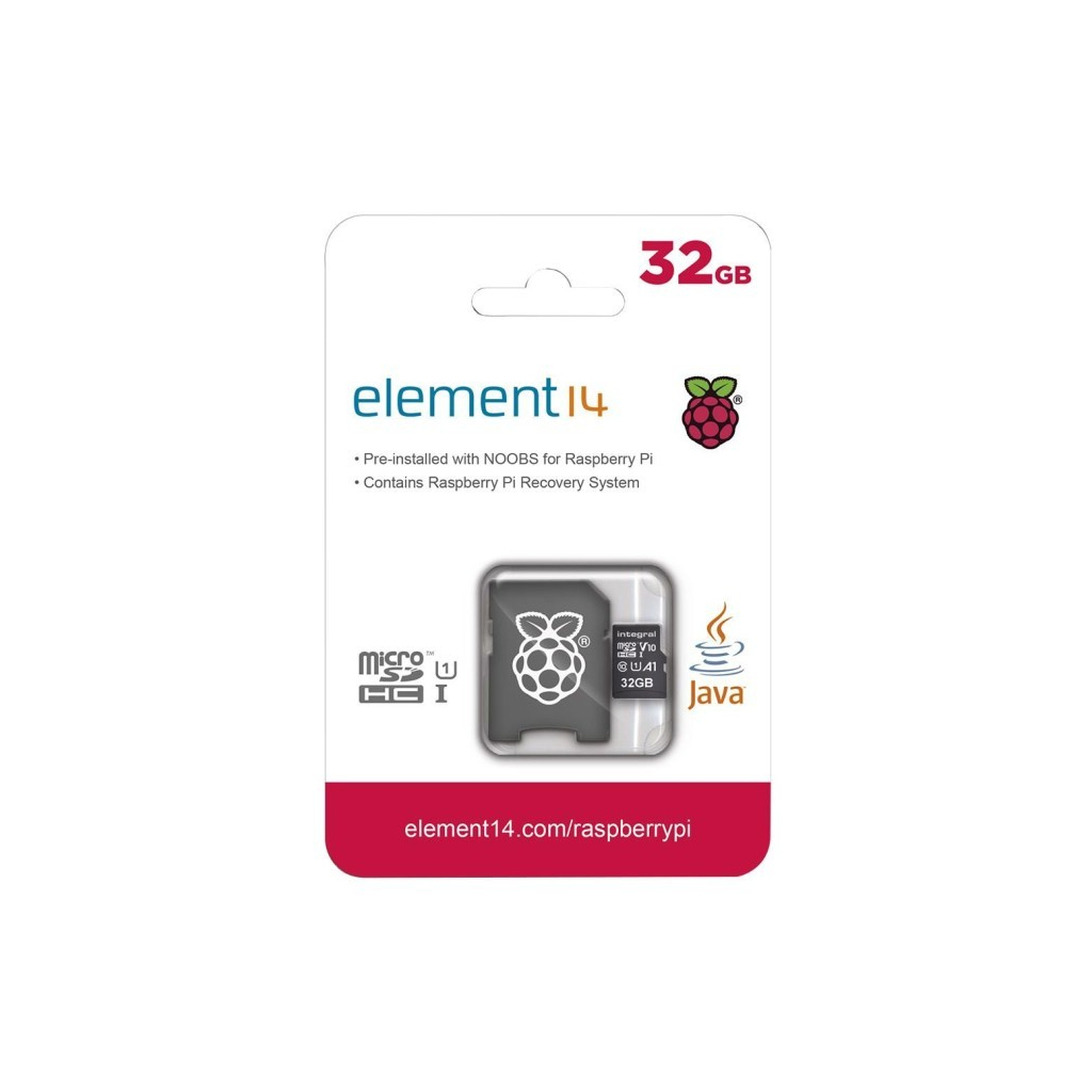 Додаткове обладнання для Мікро ПК SanDisk Карта пам''яті для Raspberry Pi 32GB microSDHC / NOOBS pre-loaded (SD-32GB-NOOBS)