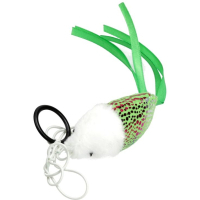 Toy for cats Hippie Pet Fish with a rope green 7.5 cm (HIPCT2304008Z)