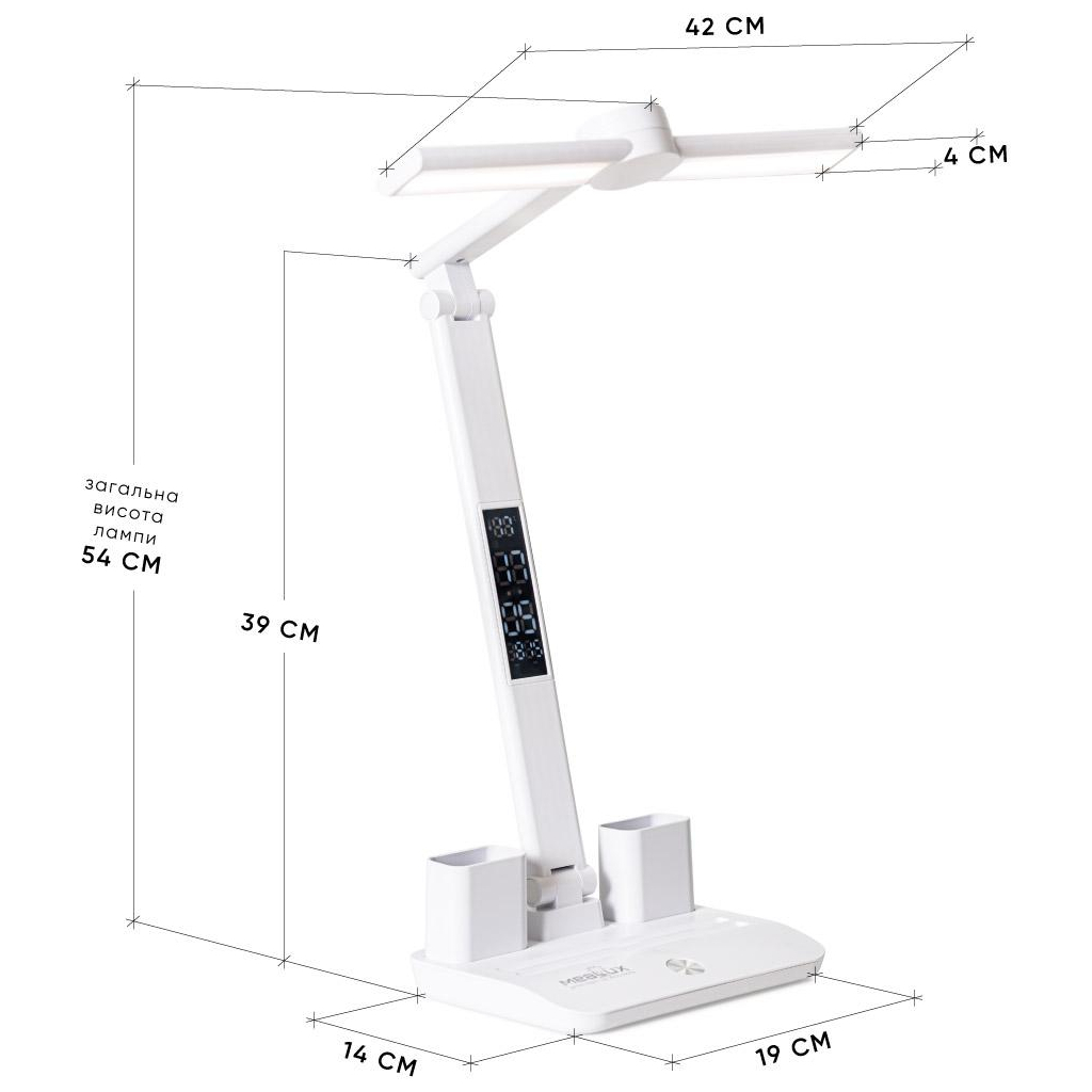 Настільна лампа Mealux біла (DL-21) Настільна лампа Mealux біла (DL-21)