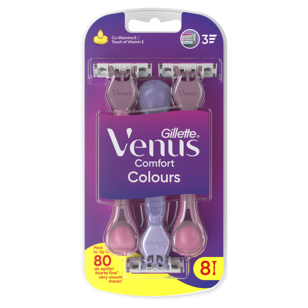 Бритва Gillette Venus Comfort Colours Одноразові 8 шт. (8006530129954)