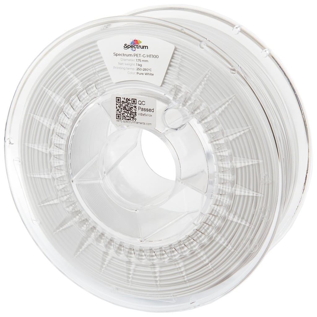 Пластик для 3D-принтера Spectrum PET-G HT100 1.75mm 0.5kg PURE WHITE (80410)