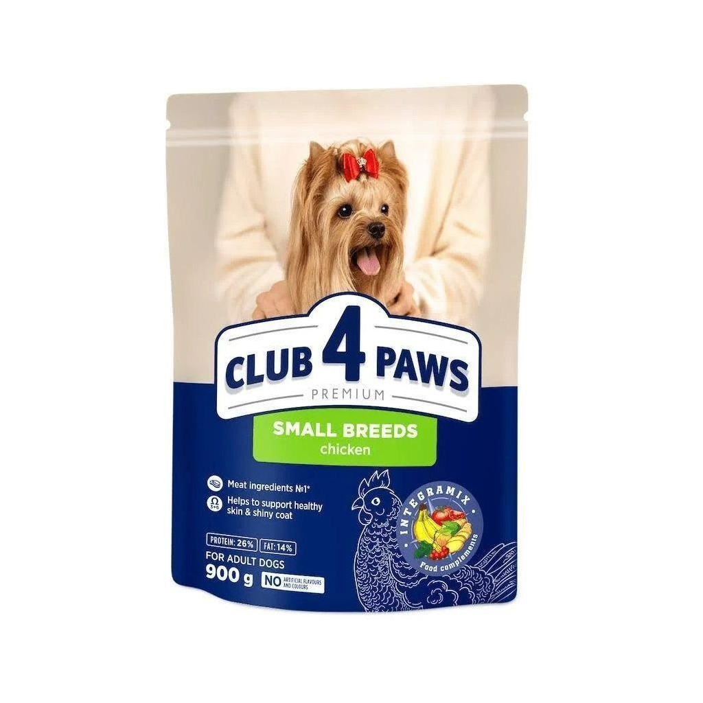 Сухий корм для собак Club 4 Paws Premium для малих порід з куркою 900 г (4820269141032)