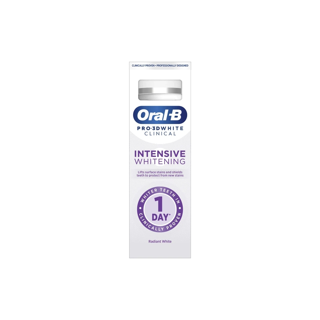 Зубна паста Oral-B Pro-3D White Clinical Intensive Whitening Сяюча білизна 75 мл (8700216922838)