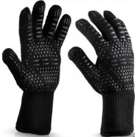 Protective gloves Voltronic HFG-800-B, heat-resistant, fire-resistant, up to 800°C, Black (HFG-800-B)