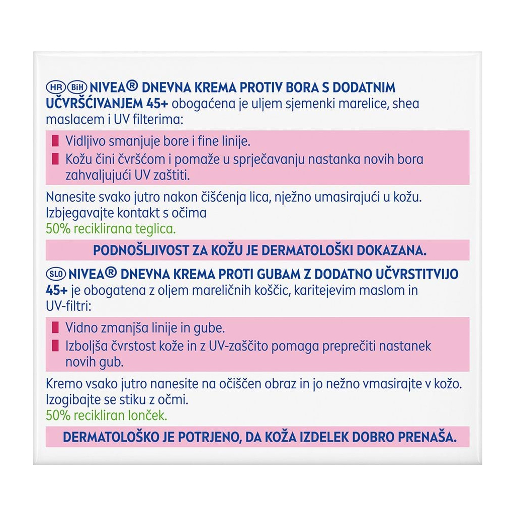 Крем для обличчя Nivea Anti-Wrinkle + Firming Day Cream 45+ 50 мл (5900017103495)