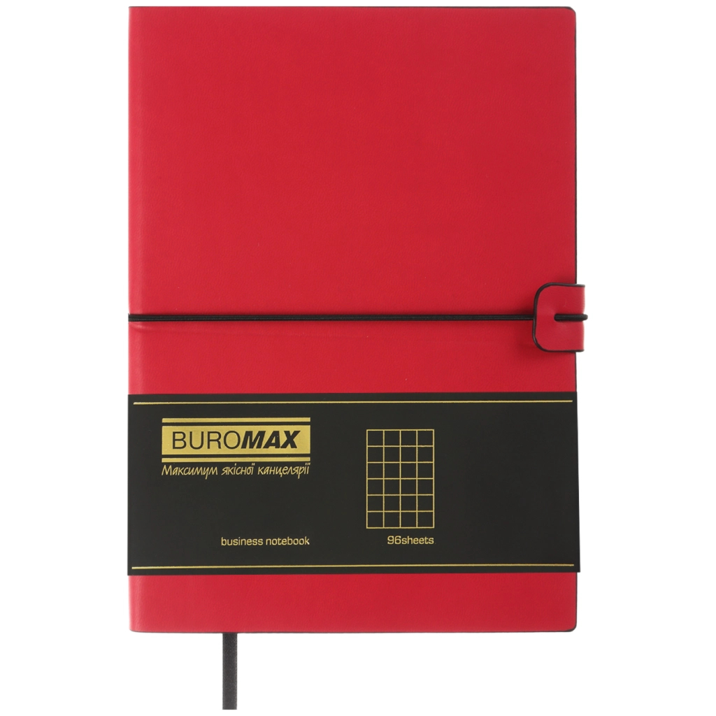 Книга записна Buromax TRAVEL, А5, 96 аркушів, клітинка, червоний (BM.295121-05) Книга записна Buromax TRAVEL, А5, 96 аркушів, клітинка, червоний (BM.295121-05)