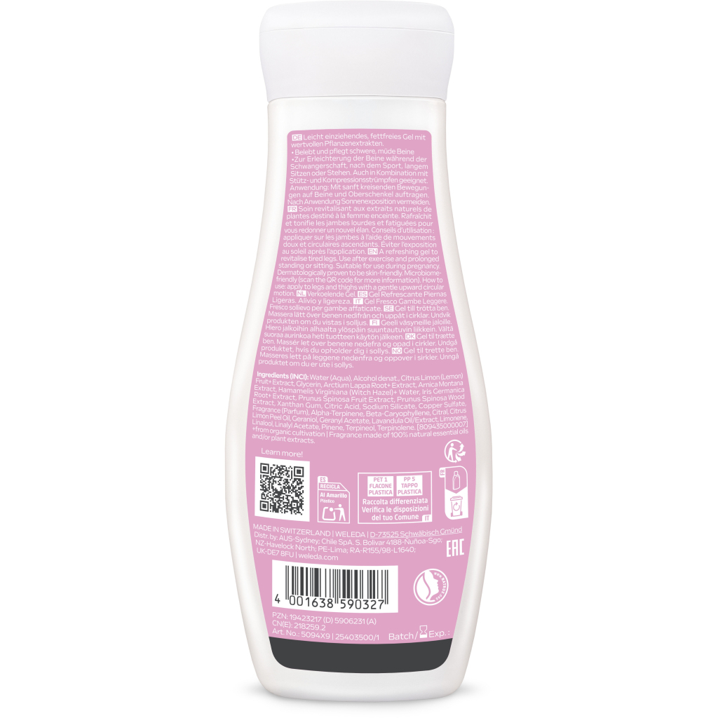 Косметика для мам Weleda Гель для легкості ніг 200 ml (4001638590327)