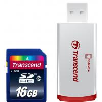 Карта пам'яті Transcend 16GB SDHC Class 10 (TS16GSDHC10-P2)