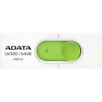 USB флеш накопичувач ADATA 64GB UV320 White/Green USB 3.1 (AUV320-64G-RWHGN)