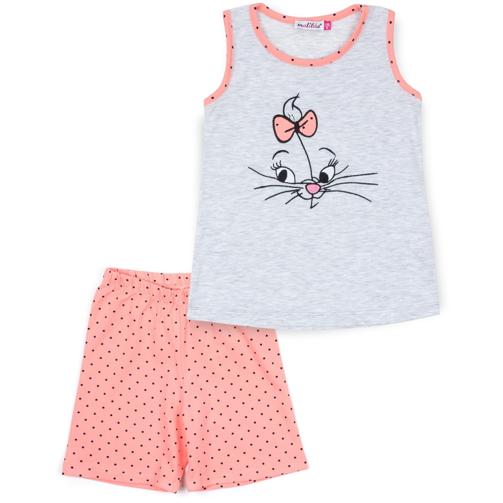 Піжама дитяча Matilda з котиком (9421-128G-gray)
