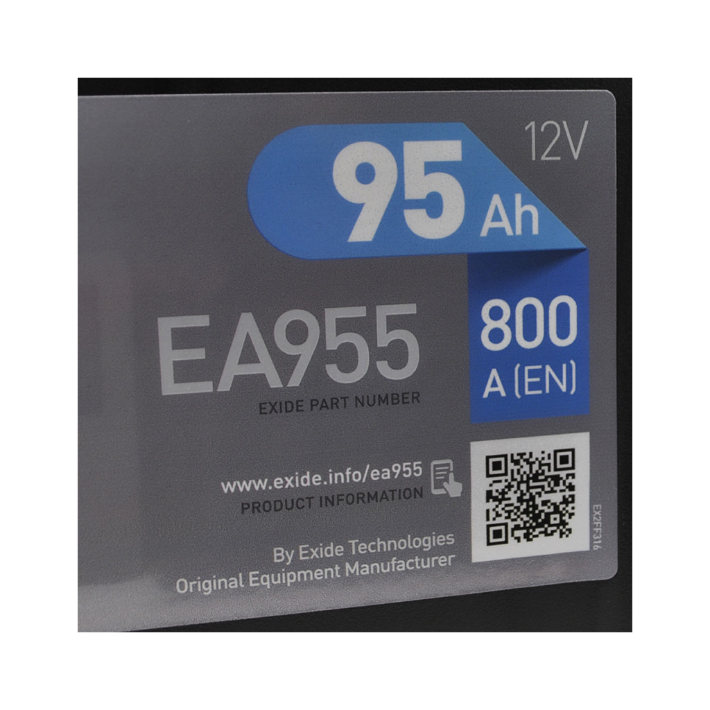 Акумулятор автомобільний EXIDE PREMIUM 95A (EA955)