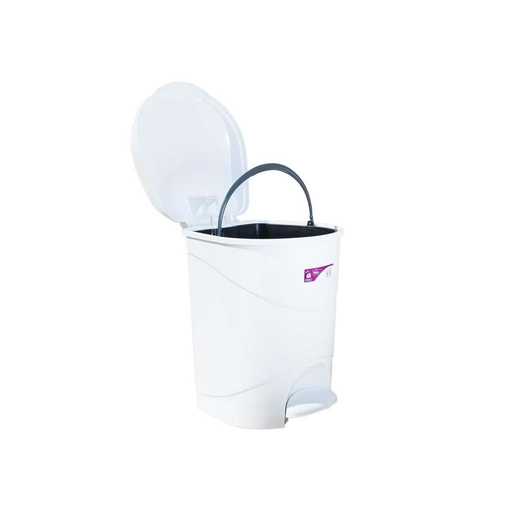 Контейнер для сміття Irak Plastik Bella №1 з педаллю білий 12 л (4557)