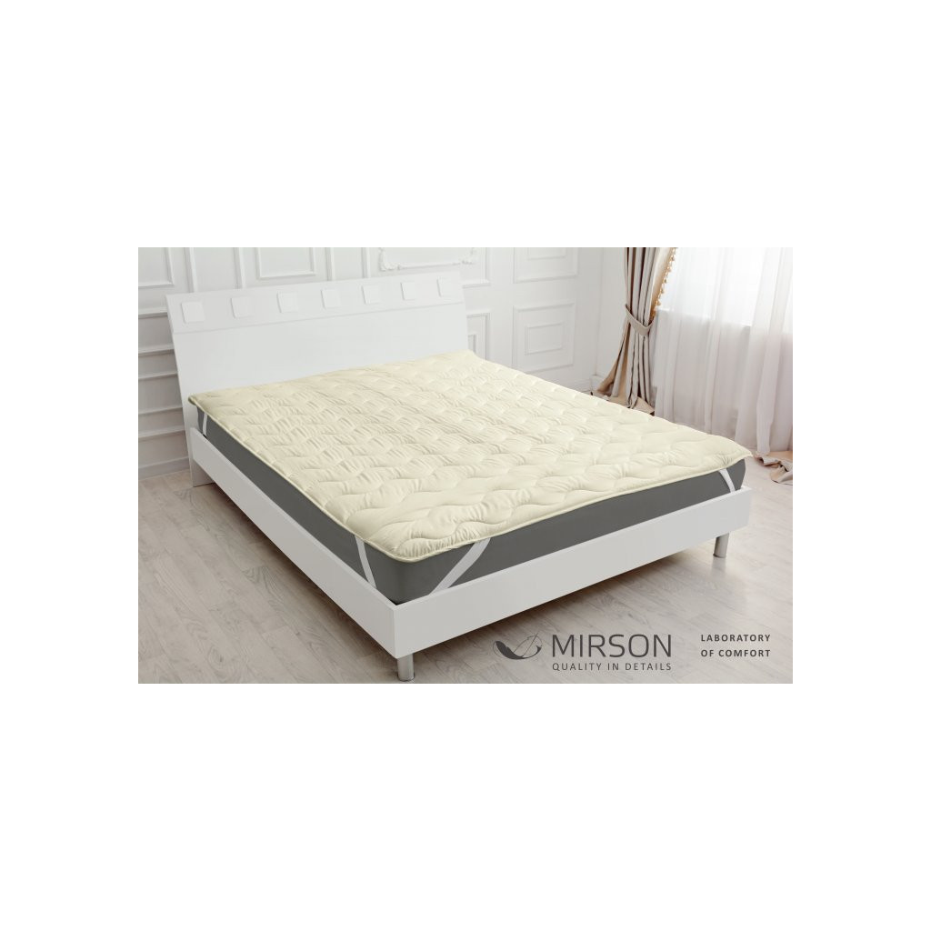 Наматрацник MirSon Eco Light №1729 Тенсель Modal Air-line на резинці по кутках Pink 90x200 см (2200002891646)