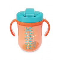 Baboo non-spill drinker with a tube Marine 300 ml Orange (90601)