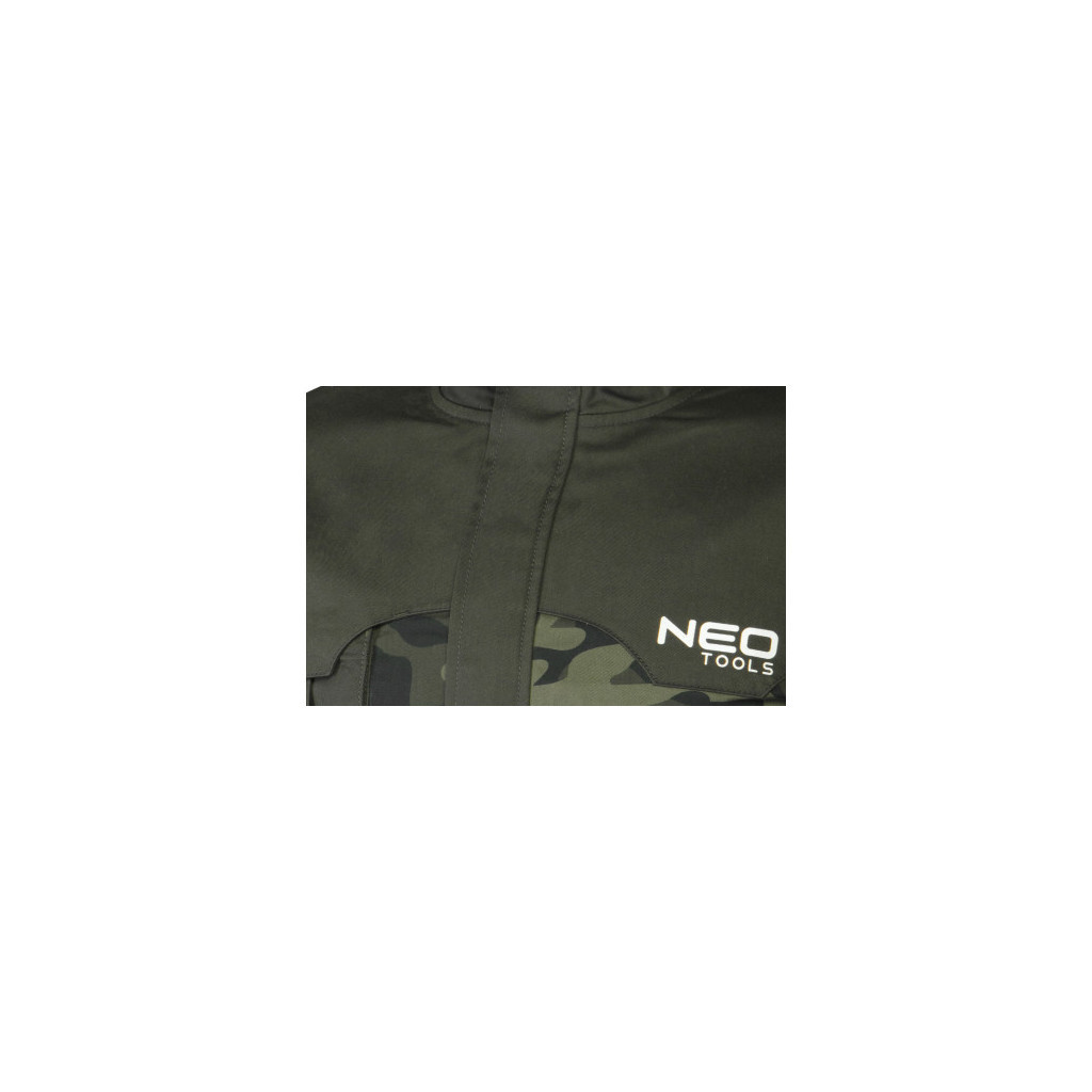 Куртка робоча Neo Tools CAMO, розмір XXL (56), 255 г/м2, високий комір, кишені на бл (81-211-XXL)