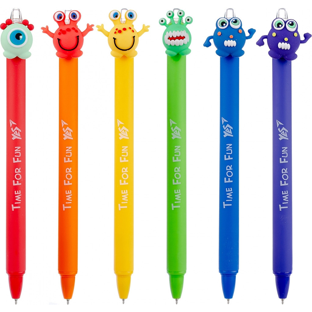 Ручка кулькова Yes Funny monsters автоматична 0,7 мм синя (412006)