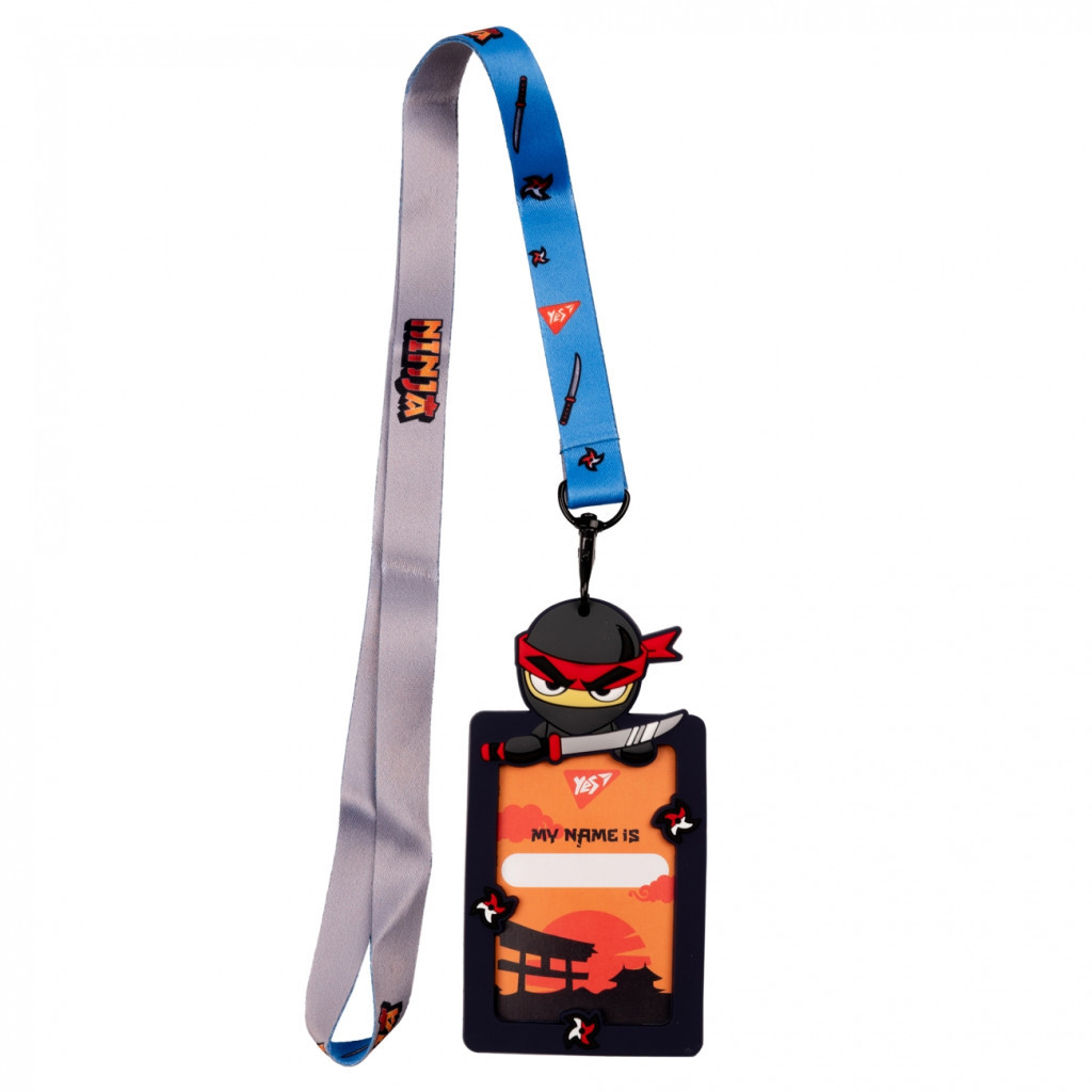 Бейдж Yes силіконовий на стрічці Ninja (940303) Бейдж Yes силіконовий на стрічці Ninja (940303)