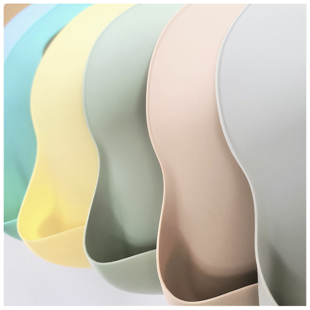 Слинявчик MinikOiOi силіконовий 100% BASICS - Bubble Beige / Powd, 2шт (101020066)
