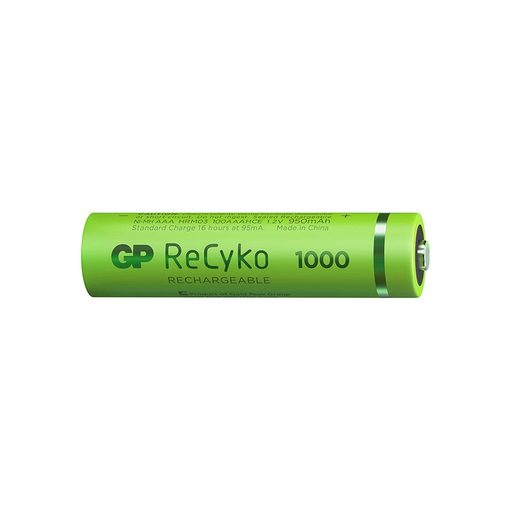 Акумулятор Gp AAA 950mAh ReCyko (1000 Series, 4 battery pack) (100AAAHCE-EB4 / 4891199186585)