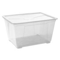 Контейнер для зберігання DEA home Easy прямокутний на колесах Прозорий 140 л (20084)