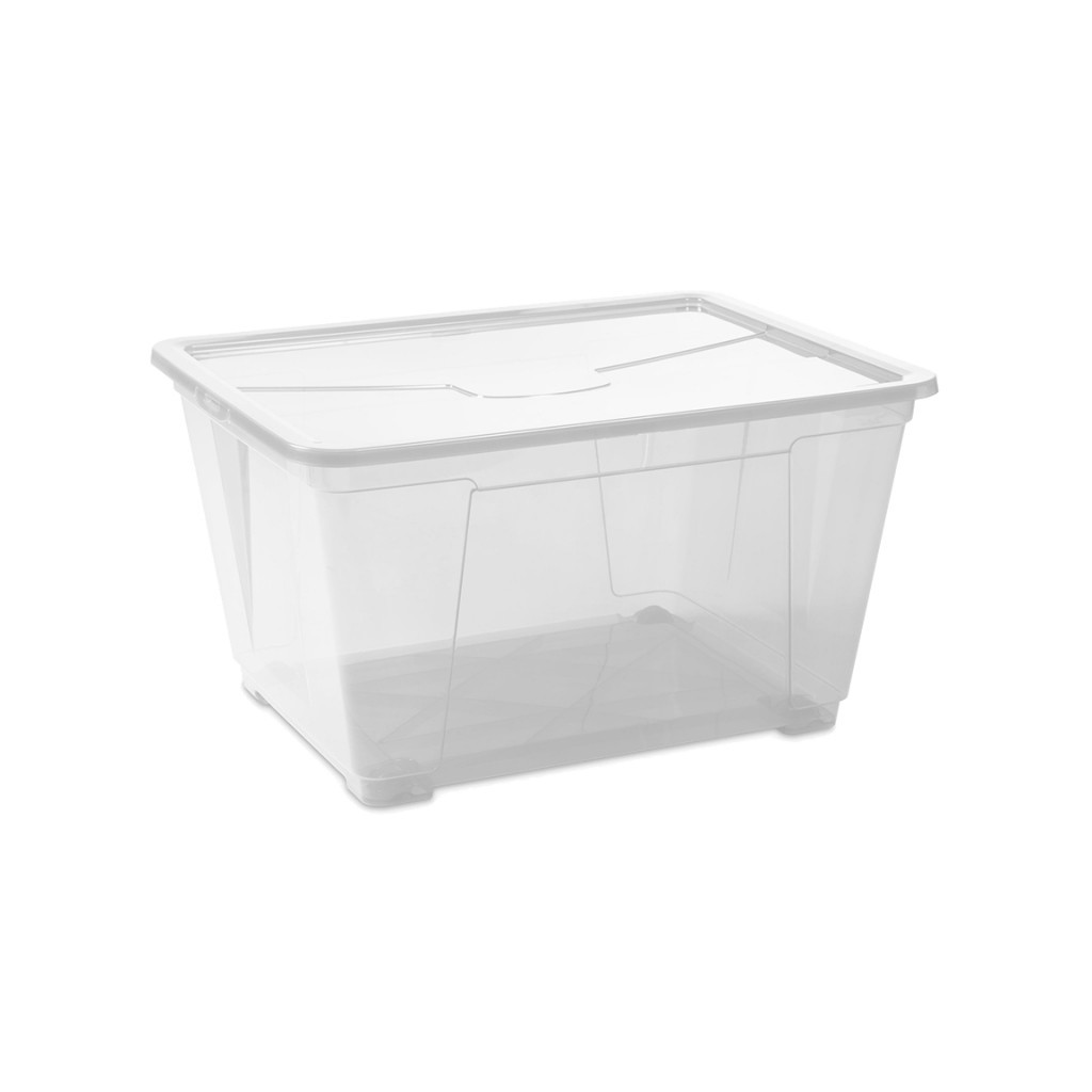 Контейнер для зберігання DEA home Easy прямокутний на колесах Прозорий 140 л (20084)