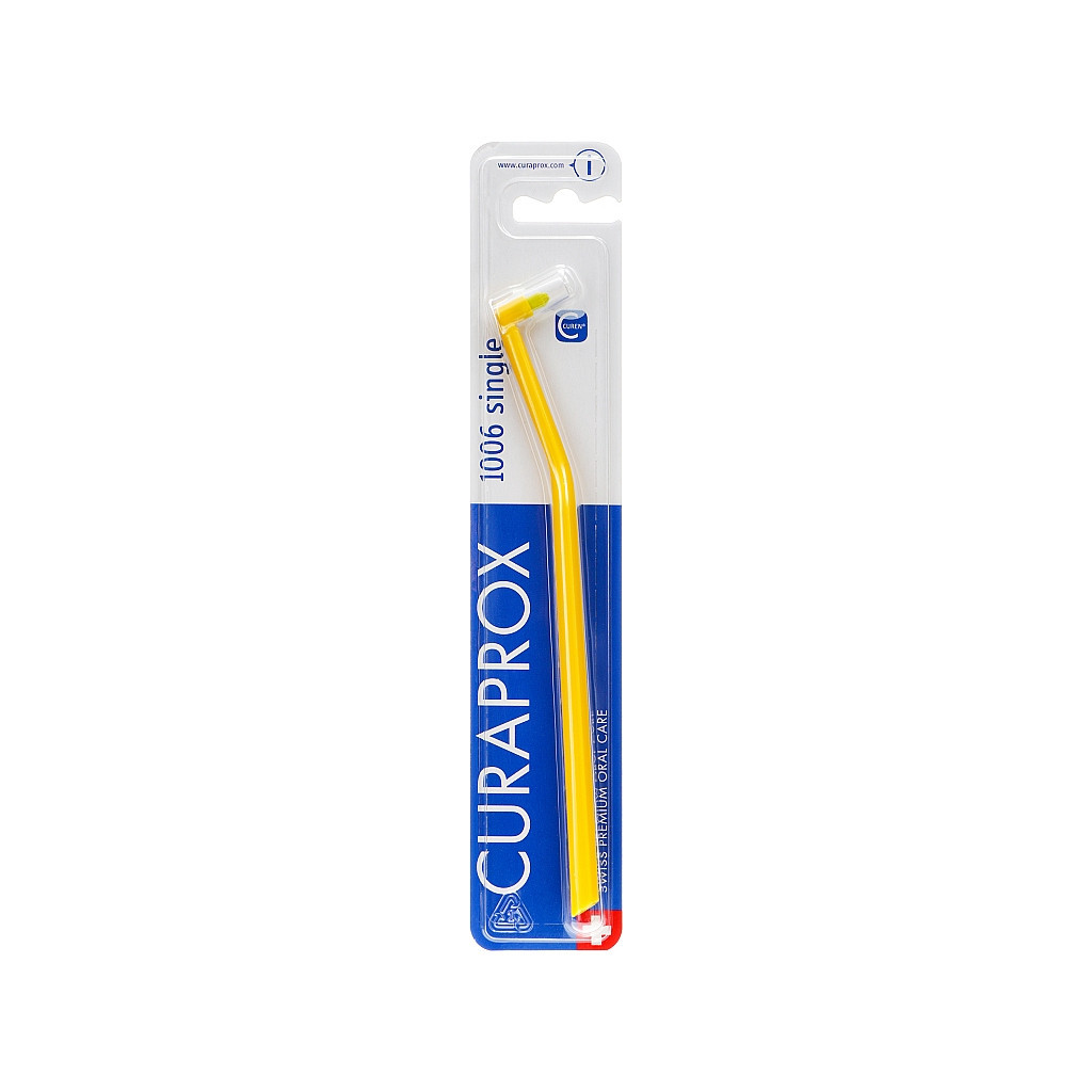 Зубна щітка Curaprox CS 1006 Single & Sulcular 6 мм Монопучкова Жовта (CS 1006-12)