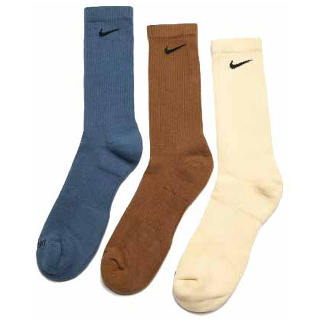 Шкарпетки Nike U NK EVERYDAY PLUS CUSH CREW SX6888-962 42-46 3 пари Синій/Коричневий/Бежевий (196153840775)