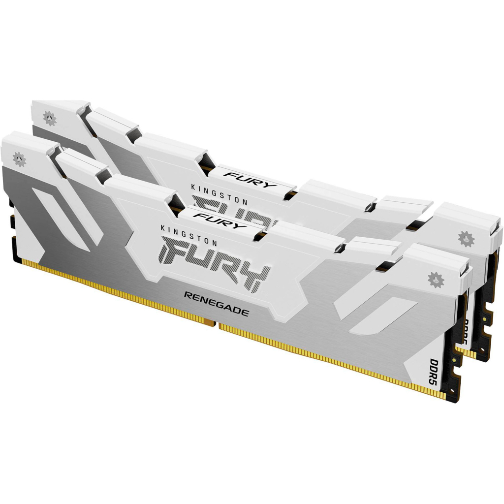 Модуль пам'яті для комп'ютера DDR5 32GB (2x16GB) 7200 MHz Renegade White XMP Kingston Fury (ex.HyperX) (KF572C38RWK2-32)