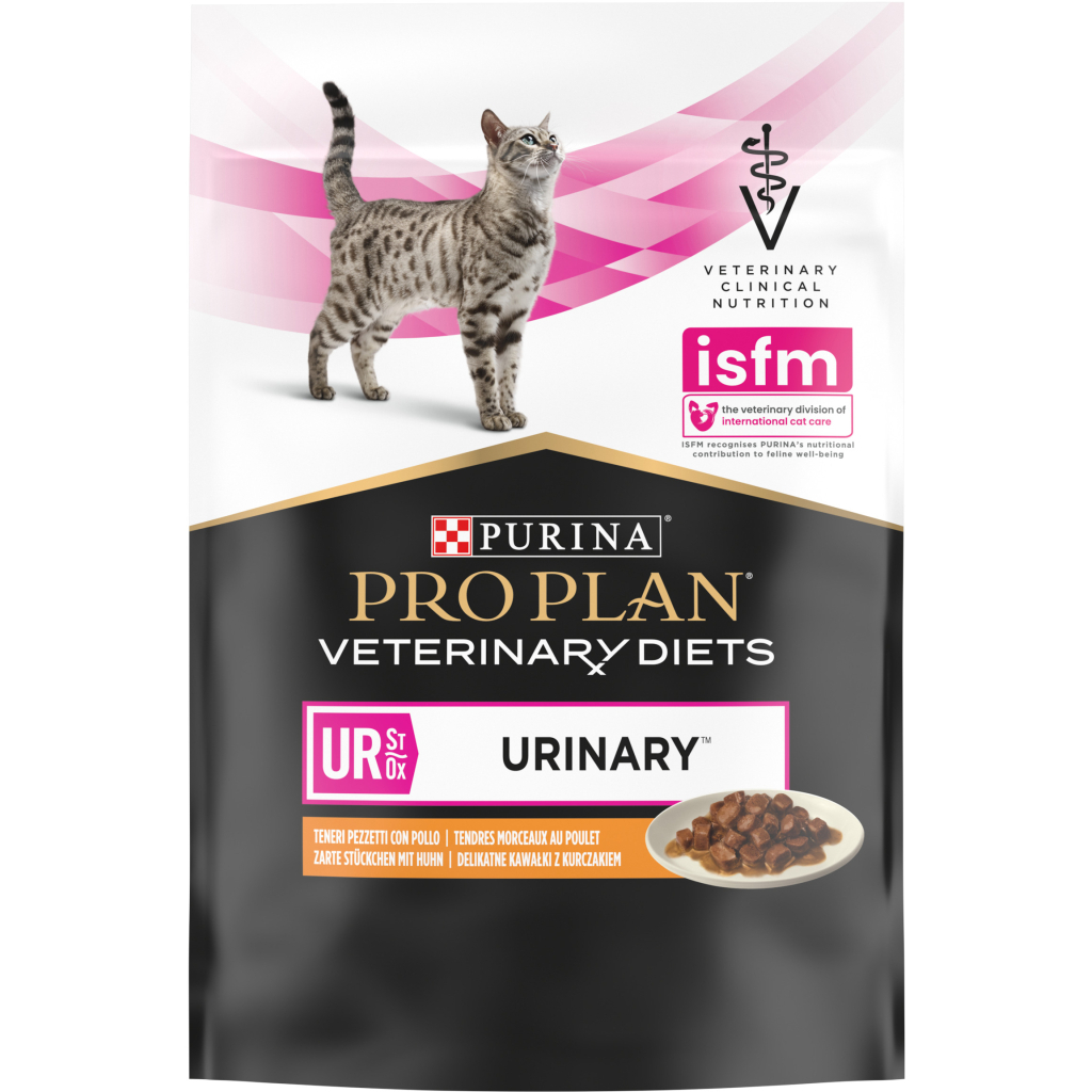 Вологий корм для кішок Purina Pro Plan Veterinary Diets UR ST/OX Urinary З куркою 10 x 85 г (8445290093592)