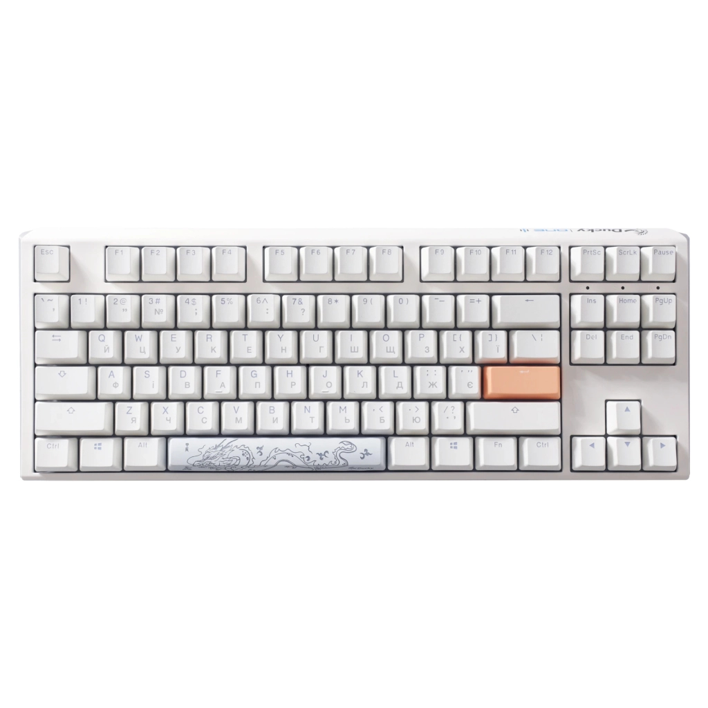 Клавіатура Ducky One 3 TKL Cherry MX Brown RGB UA USB White (DKON2187ST-BUAPXPWWWSC1)