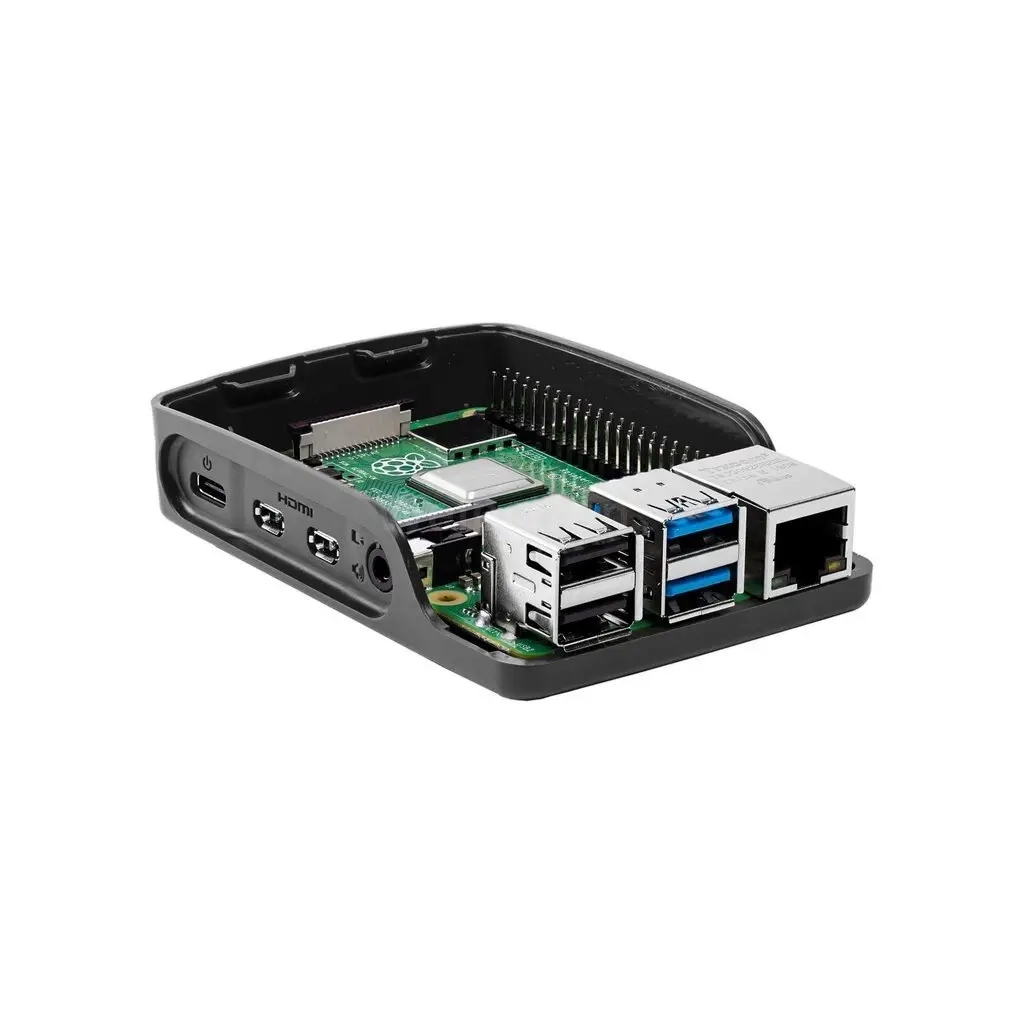 Корпус до промислового ПК Raspberry Pi RPi 4 Official Case Black/Grey (OFI051)
