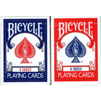 Гральні карти Bicycle 4 index (+4 routines) (red, blue) (ВР_КГБ4)