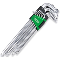 Toptul hexagonal key 1.5-10 mm 9 pcs. super long with extractor and (GAAL0927)