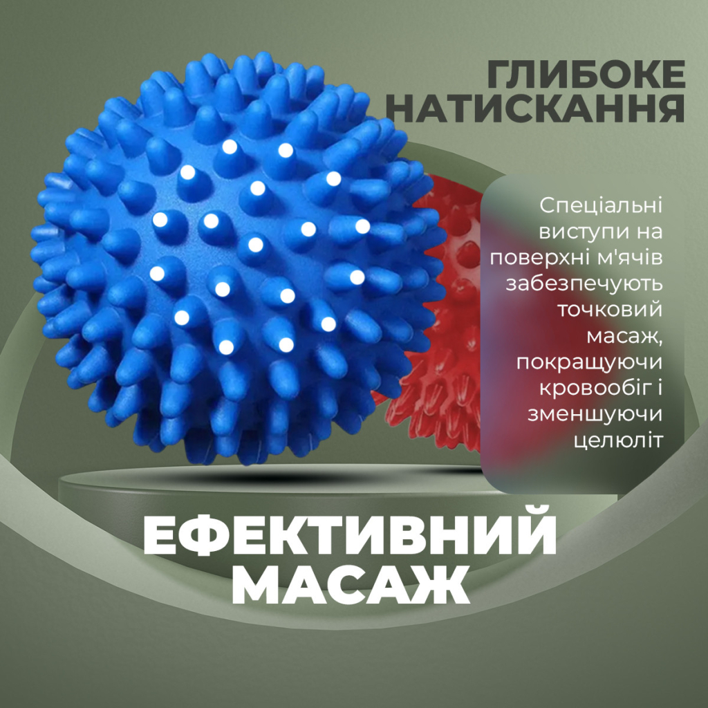 Масажний м'яч PowerPlay PP-4341 Massage Ball набір 2 шт (PP_4341)