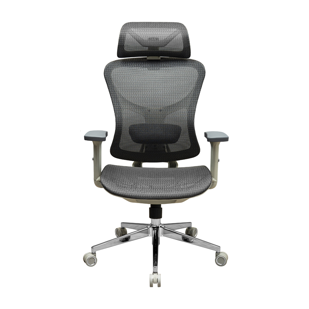 Офісне крісло Richman Ергостар Хром Synchro Сітка Сіре (R00000052542)