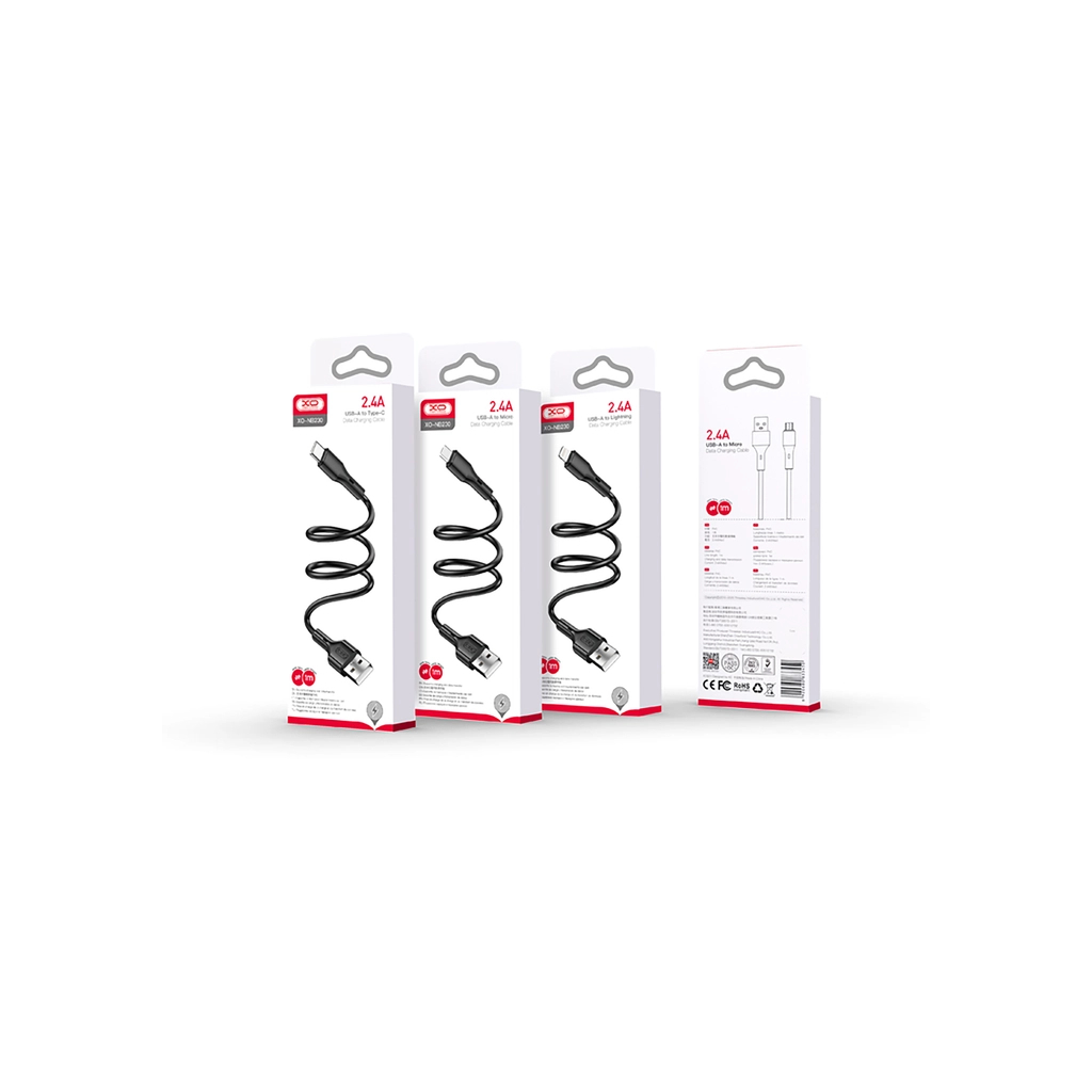Дата кабель USB 2.0 AM to Lightning 1.0m black XO (NB230-AI.black)