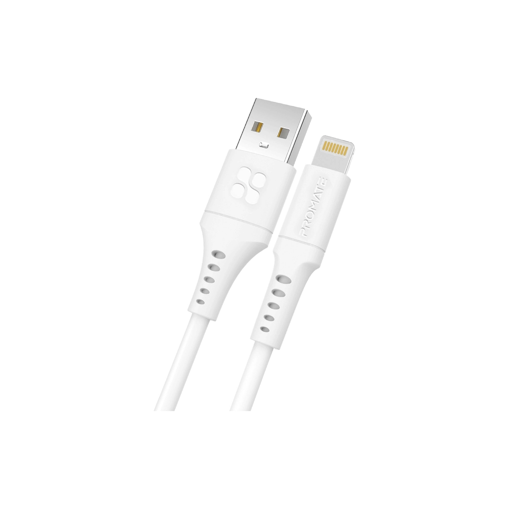 Дата кабель USB 2.0 AM to Lightning 1.2m 2.4A white Promate (powerlink-ai120.white)